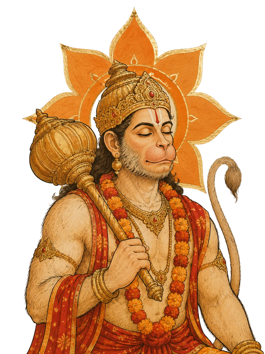 Hanuman Ji, illustrated for BadaMangal